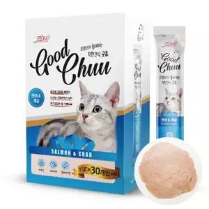 고양이 영양 스틱 간식 연어 게살 30개입 1P 유산균 반려묘습식파우치 (WFIGH1Y)