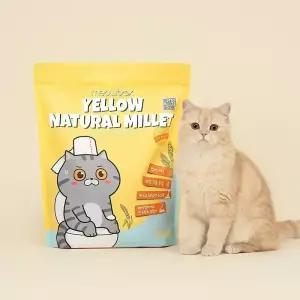 [미유박스] 고양이 프리미엄 천연 곡물 좁쌀모래 4.5kg