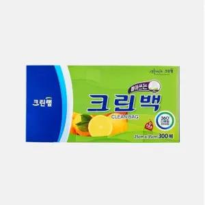 크린？N 뽑아쓰는 크린백 25cm x 35cm (중) 300매/대용량/비닐백/가정용/업소/투명/비닐/야채/채소/음식물