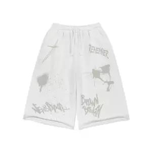 [브라운브레스] GRAFFITI SWEAT BERMUDA PANTS 화이트 BLMMPS011 WT