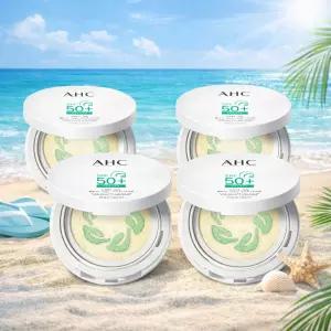 AHC 세이프 온 마일드 빅 선쿠션 25g 4개 무기자차 시카 진정 썬팩트 SPF50+/PA++++
