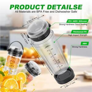 닌자 블라스트 휴대용 블렌더 18oz BC100 및 BC151 시리즈 교체 부품용 블렌더 컵