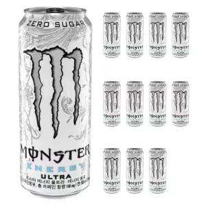 몬스터 에너지 울트라 제로슈거 500ml 12캔 몬스터에너지 몬스터에너지울트라 몬스터울트라 울트라제로