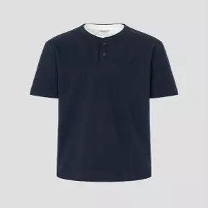 빈폴 멘 레이어드 헨리넥 반소매 티셔츠 네이비 BC6342C37R 6245639