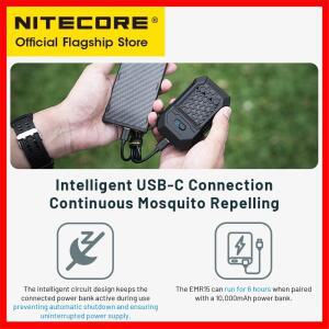 NITECORE EMR15 휴대용 전자 리펠러 16피트 USB-C 캠핑 낚시용 충전 야간 달리기 산책 개 트레킹 수면