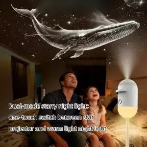미니 프로젝터 라이트 360 ° 조절 가능한 별빛 무드등 2개 필름 USB 분위기 조명 (자동차 및 침실 장식용)