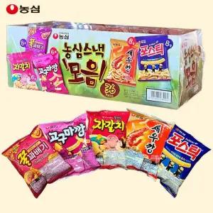 농심 스낵모음 30g 36개입 미니 봉지 과자 세트