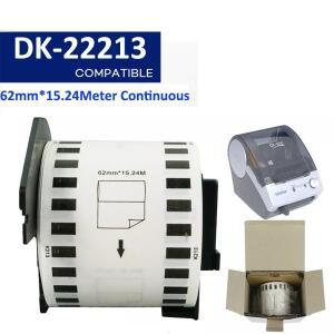 호환 DK-22213 투명 필름 라벨의 검정색 62mm15.24M 연속 Brother 프린터와 가능
