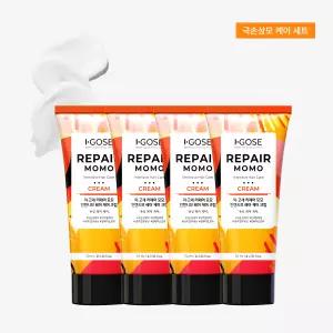 이고세 검정콩 단백질 설페이트 프리 극손상 두피 케어 리페어 모모 헤어크림 프루티 코튼머스크, 70ml X 4개