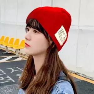 [셀러에이드]D 카라바나 비니 겨울 여성 기모 패션 방한 모자 니트