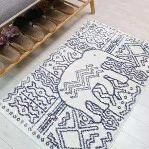 크림화이트 욕실 현관 발매트 러그 60x90cm