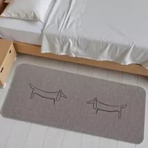 면 퀼트 미끄럼방지 주방매트 카키그레이 50x130cm