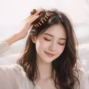 [콩심팥심]두피 마사지기 우드 괄사 순환 관리 도구