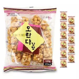 에코푸드 오란다강정 스낵 과자 120g 12개