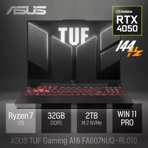 ⓒ ASUS TUF Gaming A16 FA607NUQ-RL010 32GB 2TB WIN11 / 16인치 포토샵 게임 고성능 코딩 캐드 노트북