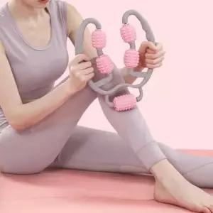 이 5롤 회전 롤링 마사지기 지압볼 종아리