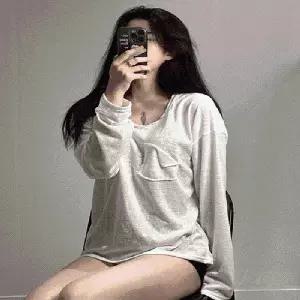 여성 시스루 오버핏 긴팔 린넨 티셔츠 티 [시원한 여자 루즈핏 박스티 빅사이즈 박시티 여름 봄 흰티 얇은]