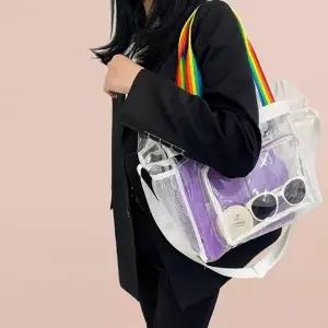 (색상 투명)투명 비치백 수영가방 물놀이 방수백 워터파크가방