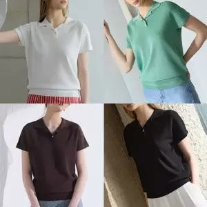 26SS 인견 블렌딩 돌먼 카라 타임리스 썸머 니트 4종 DM262F0411KT