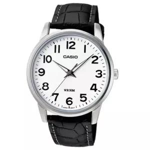 카시오 남성 가죽 손목 시계 MTP-1303L-7B