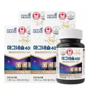 네이처그랜드 마그네슘400 90정 4박스 고함량 캐나다직수입
