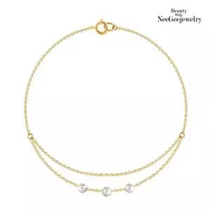 [니지쥬얼리] 14K GOLD 두줄레이어드스와진주팔찌