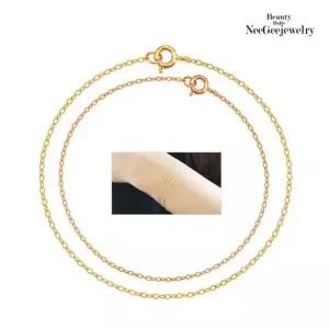 [니지쥬얼리] 14K GOLD /14K PINK GOLD 심플민체인팔찌