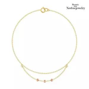 [니지쥬얼리] 14K GOLD 더블레이어드 골든볼팔찌