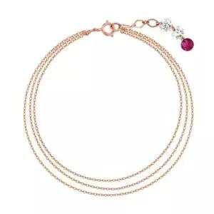 [니지쥬얼리] 14K GOLD /14K PINK GOLD 클리어쥴스 3줄체인 팔찌