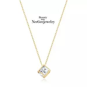 [니지쥬얼리] 14K GOLD 큐브 인사이드 목걸이