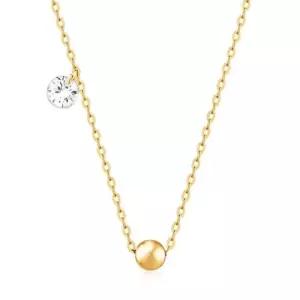[니지쥬얼리] 14K GOLD 딸랑 큐빅 미니골드볼 목걸이