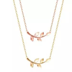 [니지쥬얼리] 14K GOLD/PINK GOLD 월계수 목걸이