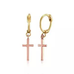 [니지쥬얼리] 14K GOLD 스틱십자가 이어링