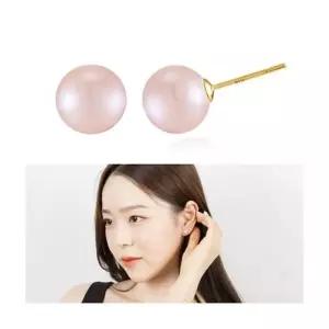 [니지쥬얼리] 14K GOLD 스와로브스키진주 이어링_핑크8mm