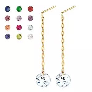 [NeeGee] 14K GOLD 탄생석 color 미니드롭이어링