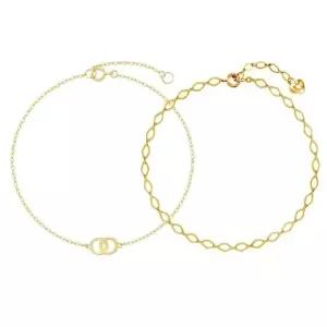 [One+One]14K GOLD 홀딩파인체인팔찌+로프하트포인트팔찌 세트