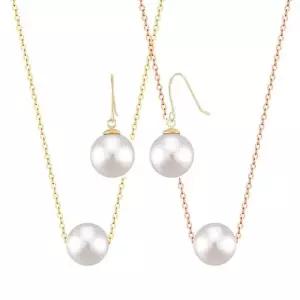 [1+1]14K GOLD 럭셔리 스와진주 목걸이+달랑 스와진주 이어링 세트