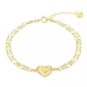 [니지쥬얼리] 14K GOLD 메시 체인 하트존 팔찌