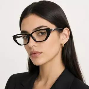 구찌 안경테 GG1683O 001 스퀘어 뿔테 안경