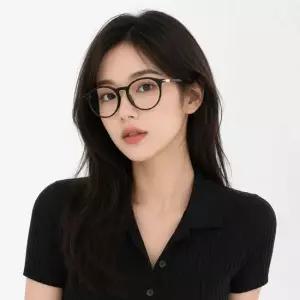 구찌 안경테 GG1274O 001 라운드 뿔테 안경