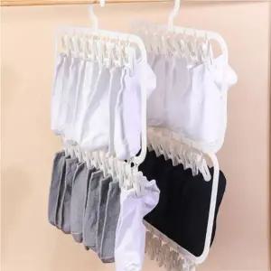 빨래집게 양말건조대 속옷걸이 양말걸이 건조 수건 속옷 미니 2단