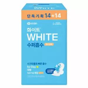 [유한킴벌리] 화이트 수퍼흡수 맥시슬림 14+14p [대형/중형]