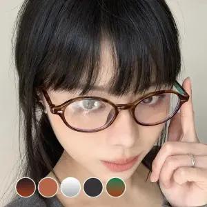 투톤 라운드 뿔테 안경 04뿔테R-블랙 이 브 브그린 UV