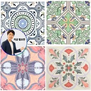 지금 필요한 현관 시트 접착식 접착식타일 바닥 스티커 붙이는 데코 타일
