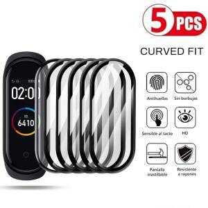 Xiaomi Mi Band 8 7 Pro 6 5 4 필름 풀 커버 소프트 스크린 프로텍터 스마트 시계 액세서리 용 1/5pcs 화면 보호기 유리가 아님