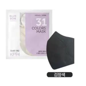 블루본 클래식 KF94 마스크 초소형 검정색 추천 30매