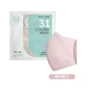 블루본 클래식 KF94 마스크 중형 베리핑크 컬러 30매