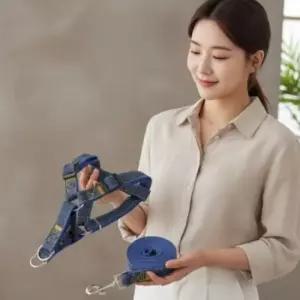 소형견 가슴줄 강아지 리드줄 튼튼한 하네스 반려견 산책용품 애견 목줄