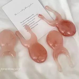 핑크 얼굴 페이스 머리 셀프 지압기 두피 마사지 개구리 괄사