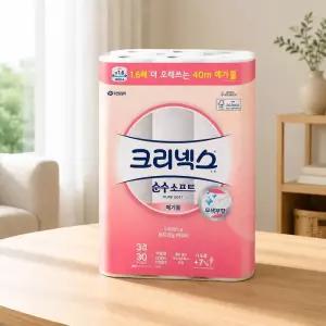 크리넥스 순수소프트 메가롤 40m x 30롤 x 2 코스트코 두레샵2606